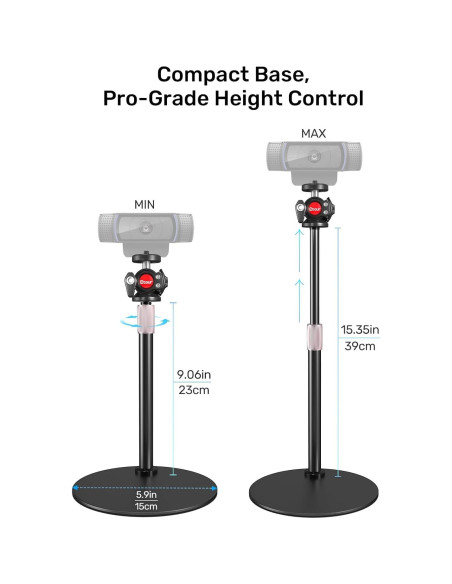 Soporte para Webcam Ajustable Etour WS-001 23-39 cm 360
