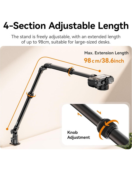 Soporte de Escritorio ULANZI ZJ02 Brazo Articulado 98cm Soporte de Escritorio ULANZI ZJ02 Brazo Articulado 98cm