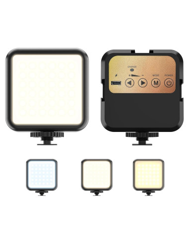 Luz LED Mini Recargable Voinap para Cámara DSLR y GoPro