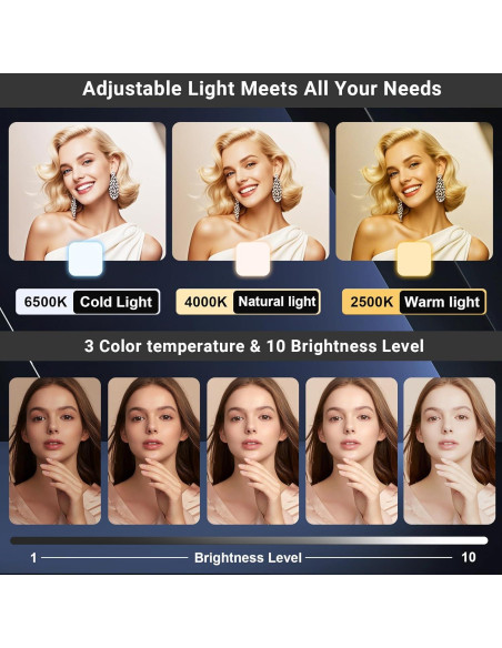 Luz LED Mini Recargable Voinap para Cámara DSLR y GoPro