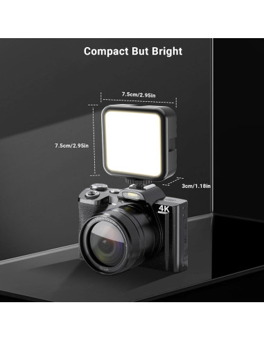 Luz LED Mini Recargable Voinap para Cámara DSLR y GoPro