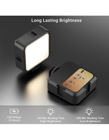 Luz LED Mini Recargable Voinap para Cámara DSLR y GoPro