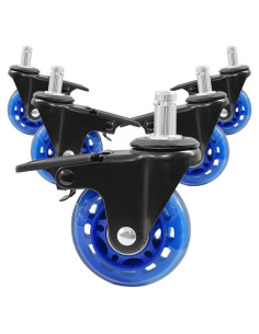 Ruedas de Silla de Oficina ANPTGHT con Freno Azul Set de 5
