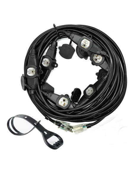 Cable de extensión 7 tomas 15,24m Xuanhua 16 Gauge