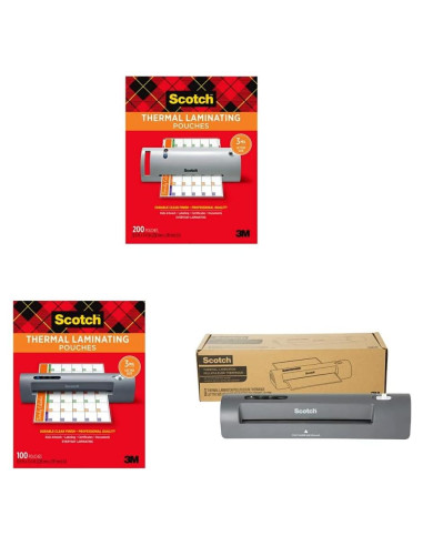Bolsas de Laminado Térmico Scotch 200 y 100 Cuentas + Laminadora TL901X