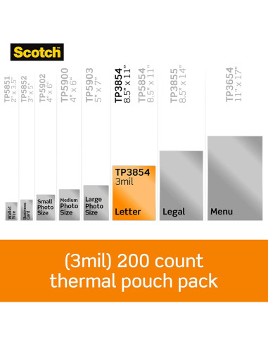 Bolsas de Laminado Térmico Scotch 200 y 100 Cuentas + Laminadora TL901X
