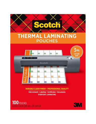 Bolsas de Laminado Térmico Scotch 200 y 100 Cuentas + Laminadora TL901X
