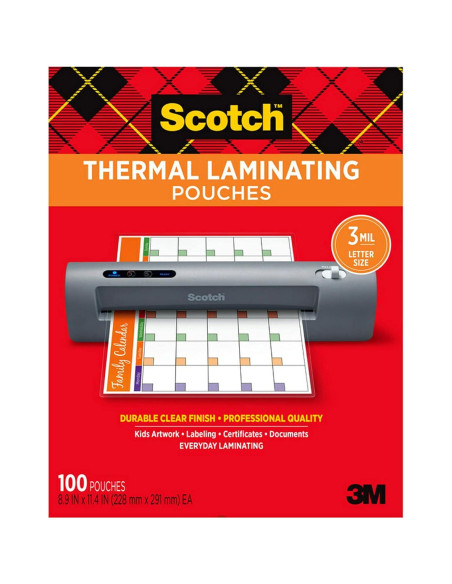 Bolsas de Laminado Térmico Scotch 200 y 100 Cuentas + Laminadora TL901X