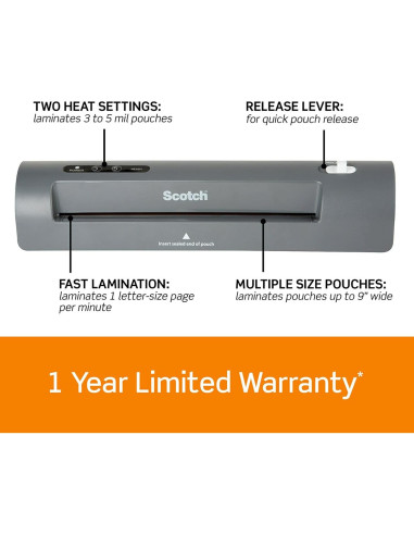 Bolsas de Laminado Térmico Scotch 200 y 100 Cuentas + Laminadora TL901X