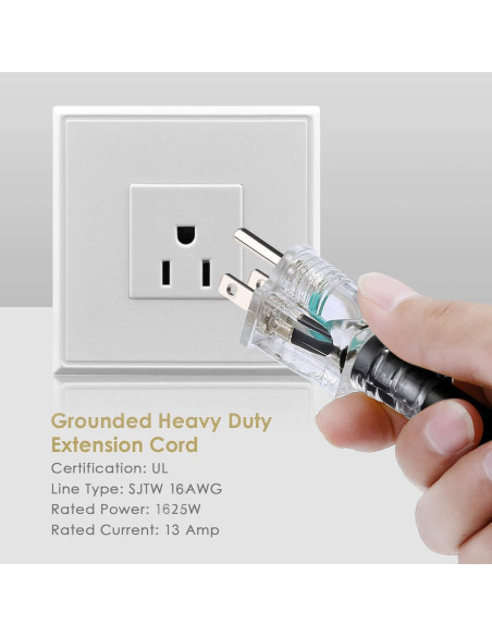 Cable de extensión 7 tomas 15,24m Xuanhua 16 Gauge