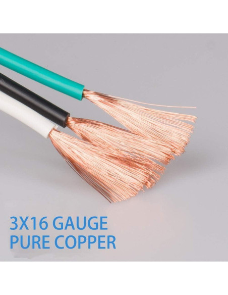 Cable de extensión 7 tomas 15,24m Xuanhua 16 Gauge