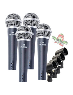 Paquete de 4 Micrófonos Dinámicos Fat Toad U-APDM58 - Cardioides
