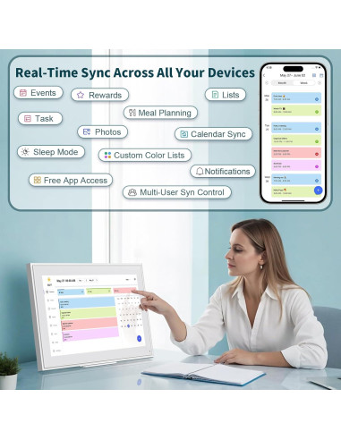 Calendario Digital Canupdog 15.6" Pantalla Táctil HD 2025