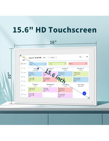 Calendario Digital Canupdog 15.6" Pantalla Táctil HD 2025