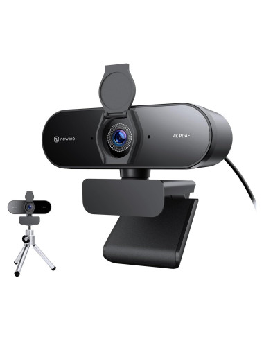Cámara web 4K Newline NewEye 62 con trípode y micrófonos
