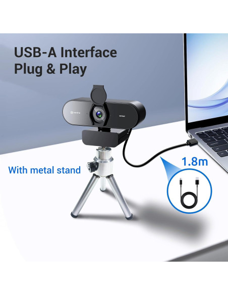 Cámara web 4K Newline NewEye 62 con trípode y micrófonos Cámara web 4K Newline NewEye 62 con trípode y micrófonos