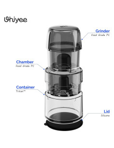 Prensa Ajo UHIYEE K136BK, Manual, 100% Grado Alimenticio, Negro 2