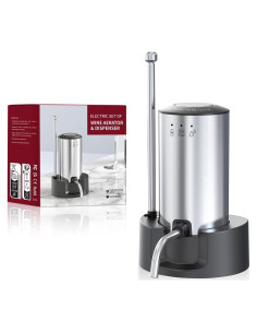 Aireador de vino eléctrico Liuzouwin 2025 recargable plateado