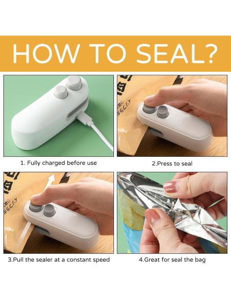 Mini Sellador de Bolsas LaifuTu USB Recargable 2 en 1