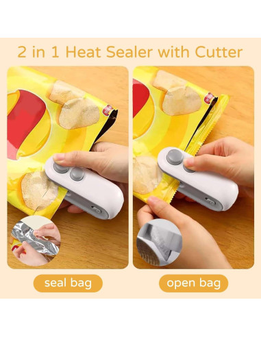 Mini Sellador de Bolsas LaifuTu USB Recargable 2 en 1