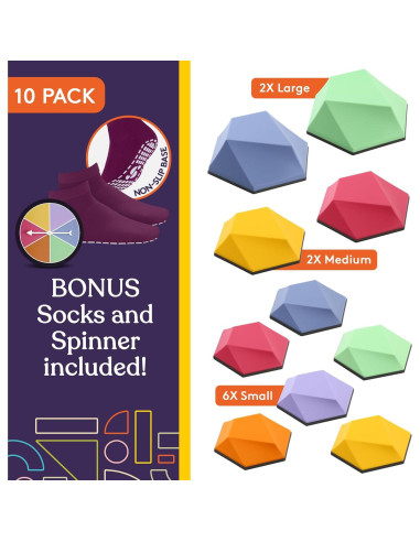 Piedras de Paso Suministros Especiales Multicolor 10 Piezas