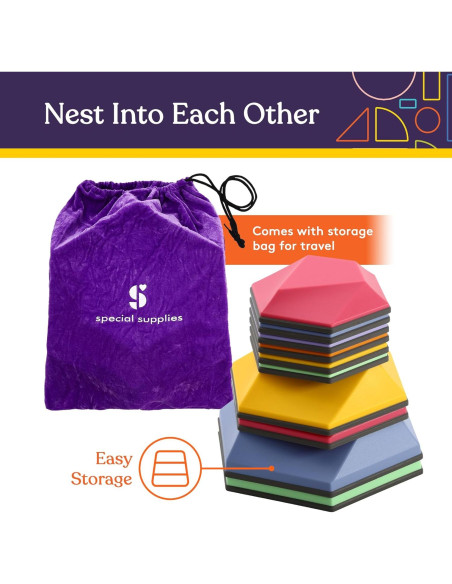 Piedras de Paso Suministros Especiales Multicolor 10 Piezas