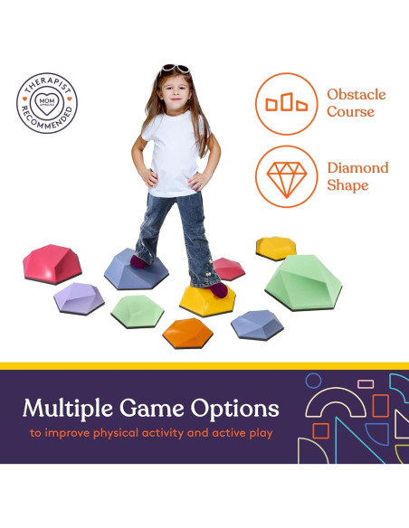 Piedras de Paso Suministros Especiales Multicolor 10 Piezas