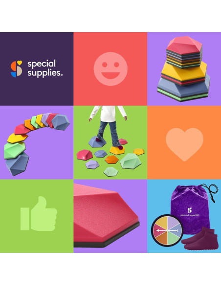 Piedras de Paso Suministros Especiales Multicolor 10 Piezas