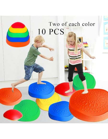 10 Piedras de Equilibrio EDRLAITY Multicolor Antideslizantes