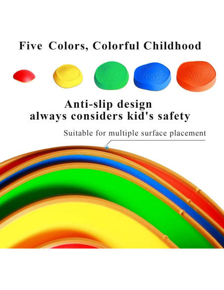 10 Piedras de Equilibrio EDRLAITY Multicolor Antideslizantes