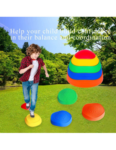 10 Piedras de Equilibrio EDRLAITY Multicolor Antideslizantes