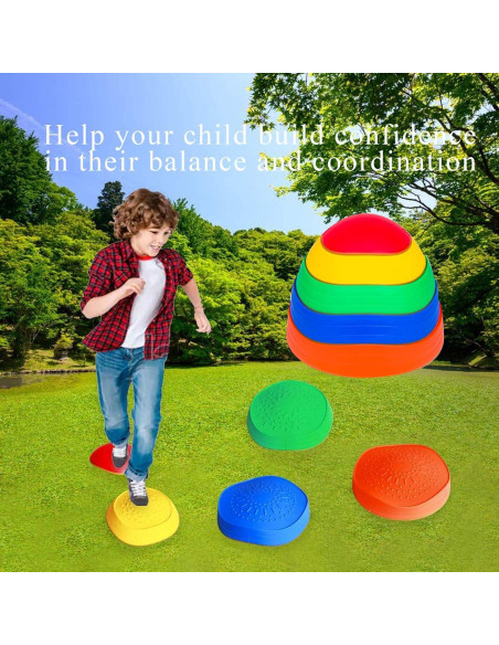 10 Piedras de Equilibrio EDRLAITY Multicolor Antideslizantes