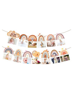 Banderín de Foto de Cumpleaños Arcoíris Jajajuegos 14x13 cm