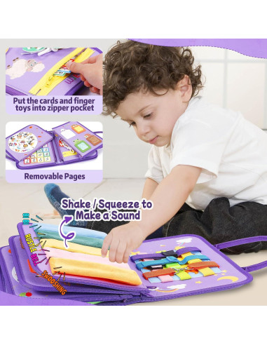 Tablero Ocupado Montessori Esjay para Niños 3 Años+ - Juguete Educativo