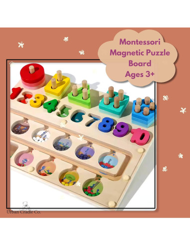 Juego Educativo de Madera 3 en 1 Urban Cradle Co. Montessori