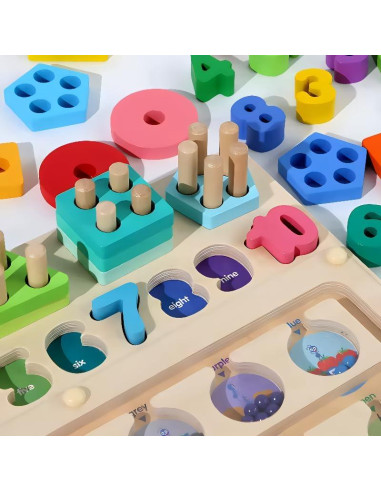 Juego Educativo de Madera 3 en 1 Urban Cradle Co. Montessori