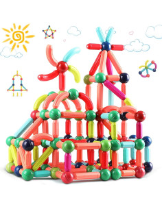 Bloques de Construcción Magnéticos BAKAM 42PCS para Niños 4-8 Años 2