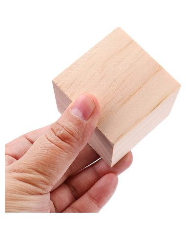 Cubos de Madera sin Terminar Tosnail - Paquete de 30 Piezas 5.08 cm