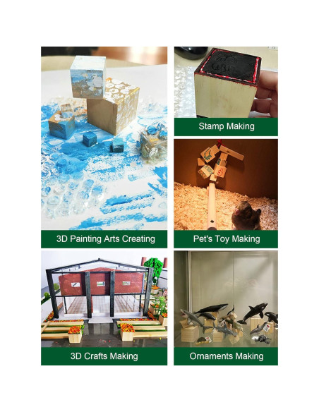 Cubos de Madera sin Terminar Tosnail - Paquete de 30 Piezas 5.08 cm