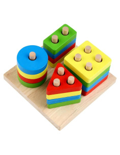 Tablero de Clasificación de Formas de Madera TINYMINYTOT - Juguete Educativo