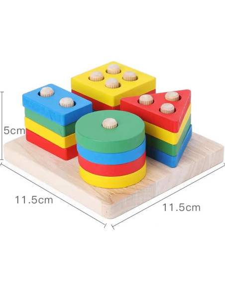 Tablero de Clasificación de Formas de Madera TINYMINYTOT - Juguete Educativo