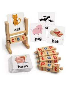 Bloques de Lectura de Madera Coogam con Tarjetas de Flash