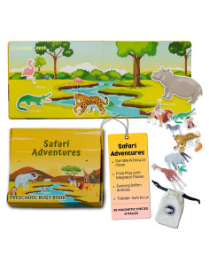 Libro Ocupado Montessori Smarty Sprout Safari 25.4x20.3cm