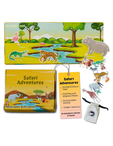Libro Ocupado Montessori Smarty Sprout Safari 25.4x20.3cm