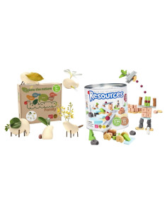 Juego de Locomo Taksa Toys 72 Piezas Montessori + 5 Animales