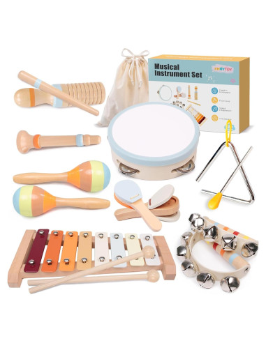 Juego de Instrumentos Musicales YHHYTOY 8 Piezas para Bebés