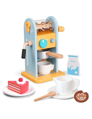 Juego de Cafetera de Madera ICEKO con Molinillo - 11 Piezas