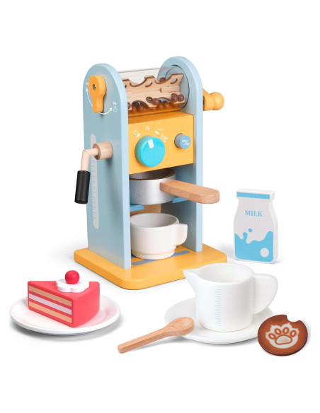 Juego de Cafetera de Madera ICEKO con Molinillo - 11 Piezas