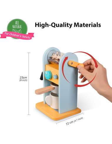 Juego de Cafetera de Madera ICEKO con Molinillo - 11 Piezas