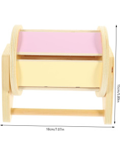 Tambor Textil de Madera Toddmomy 18x15cm Juguete Educativo 2